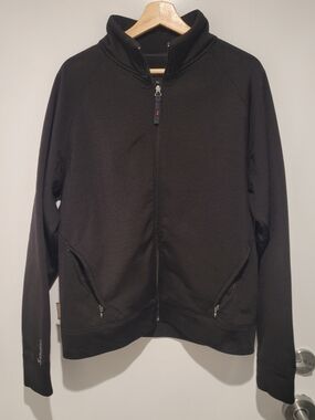 Schott NYC Men's Black Full-Zip Performance Jacket with Zip Pockets